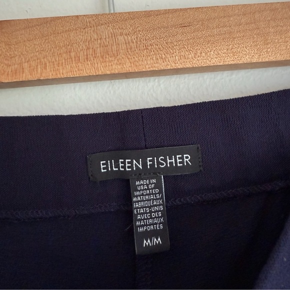 Eileen Fisher • Washable Stretch Crepe Ankle Pant in Navy Blue - Picture 6 of 7